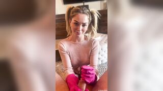 Heidi Grey Quarantine POV Blowjob With Pink Rubber Gloves Lube